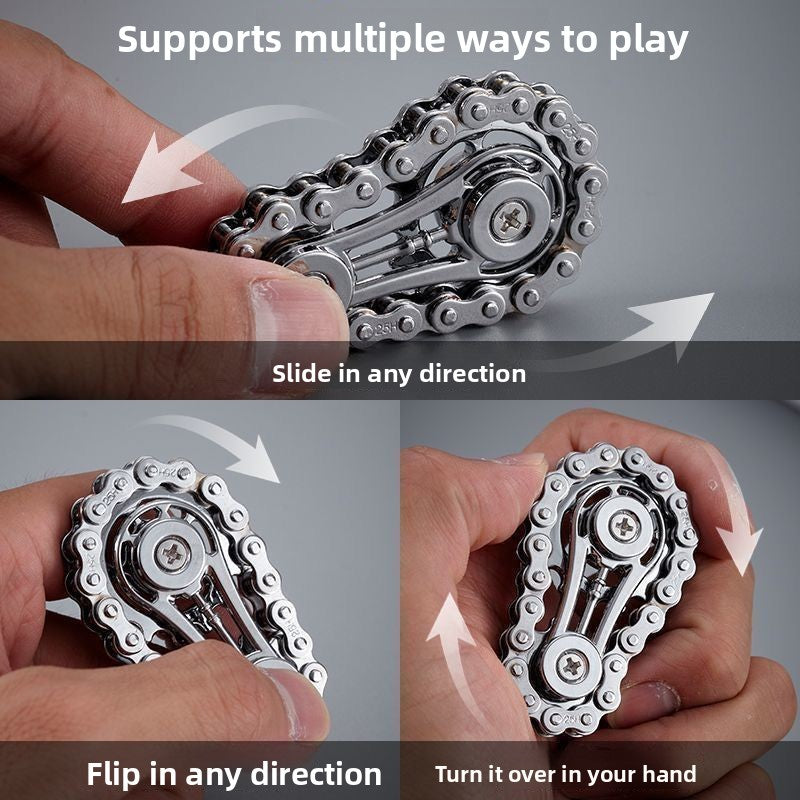 Mechanical Fidget Spinner Chain Gear Stress Relief Toy