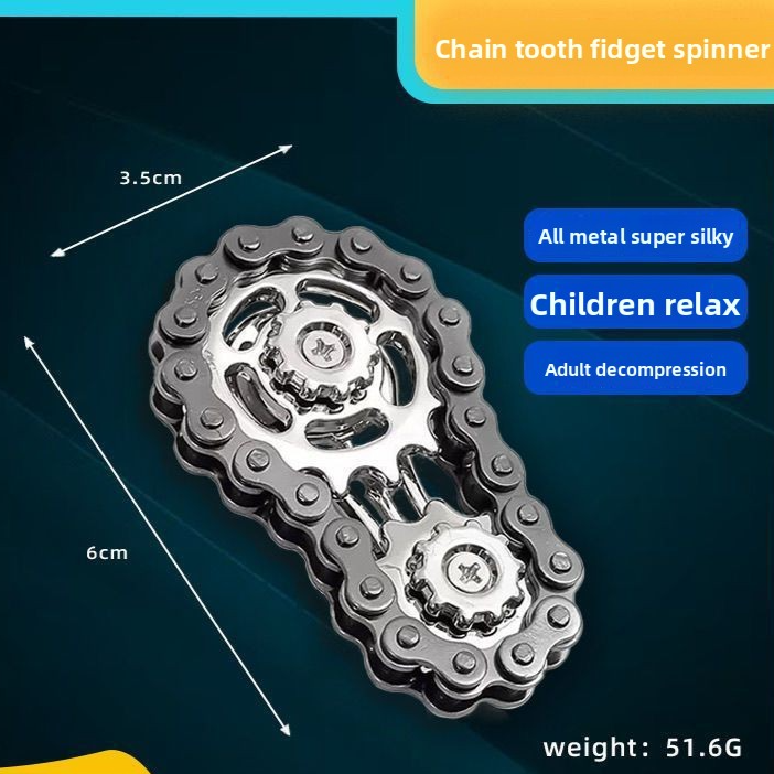 Mechanical Fidget Spinner Chain Gear Stress Relief Toy