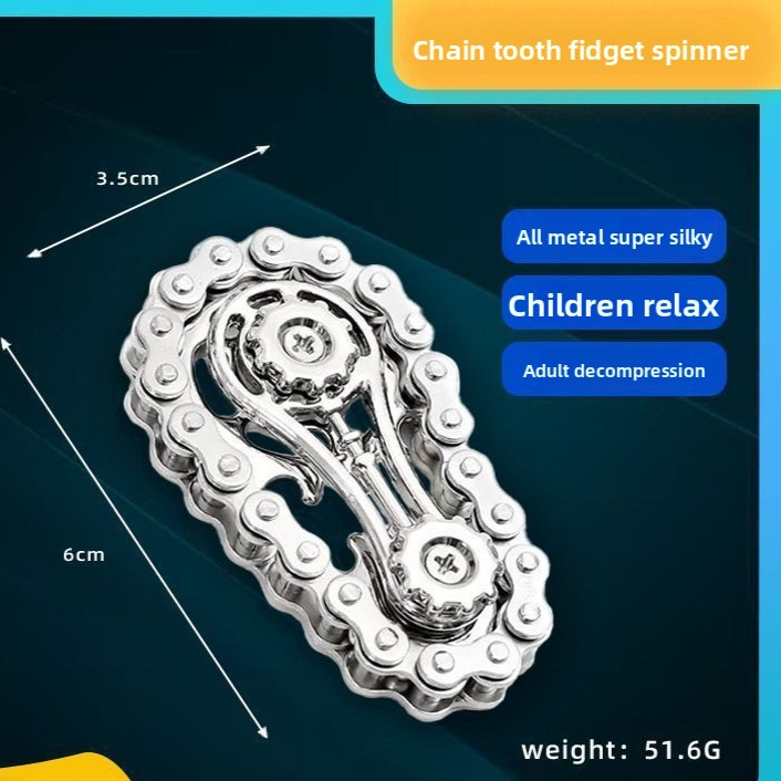 Mechanical Fidget Spinner Chain Gear Stress Relief Toy