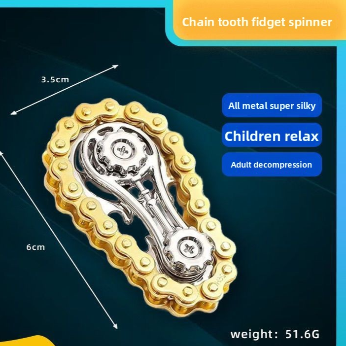 Mechanical Fidget Spinner Chain Gear Stress Relief Toy